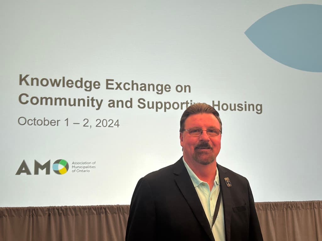Doug Maskell at an AMO Knowledge Exchange on Community and Supportive Housing event